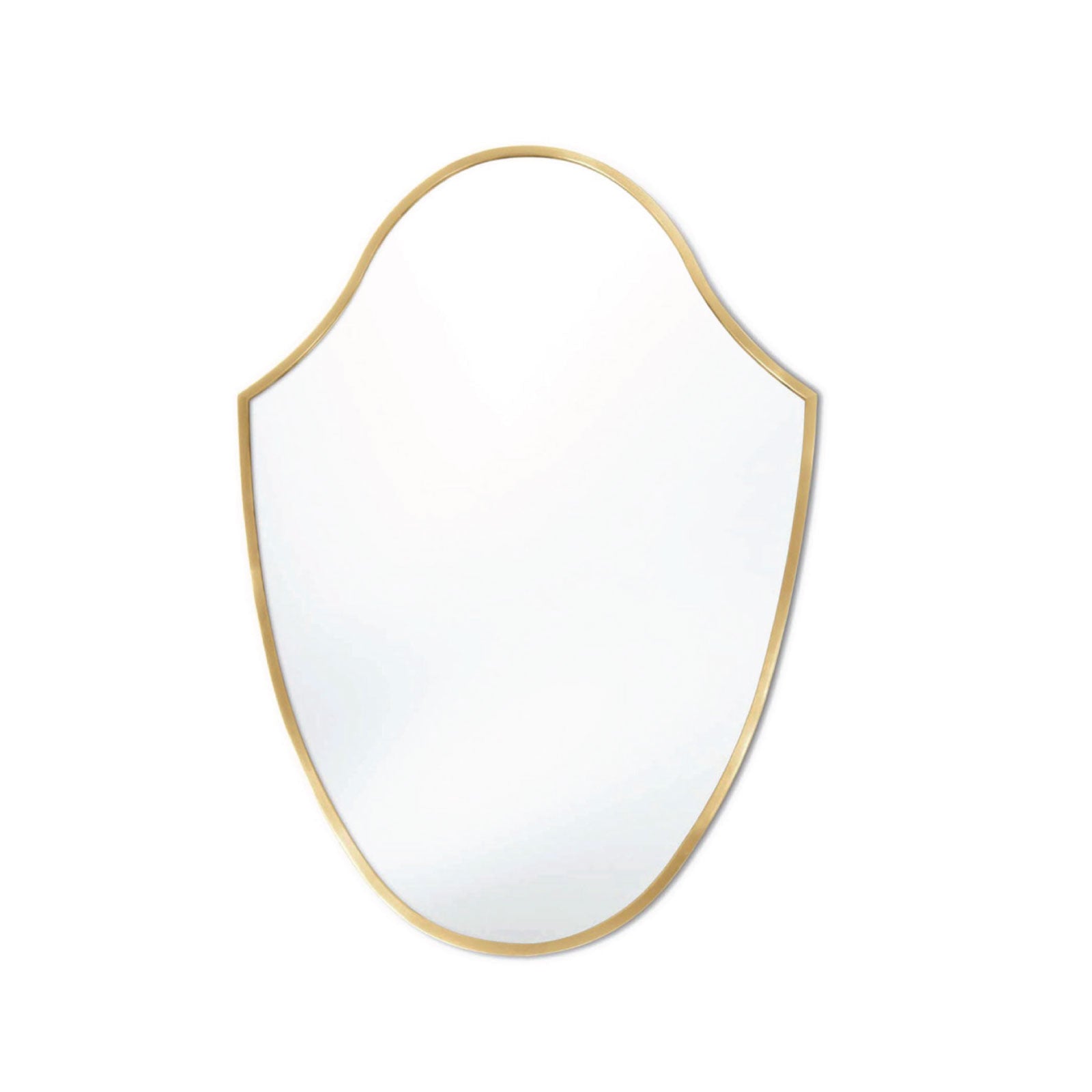 Crest Mirror in Brass