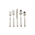 Silver Ribbed Flatware - Set of 5