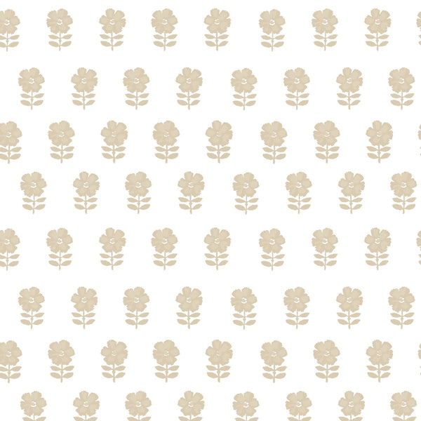 Lulu Floral Fabric in Natural