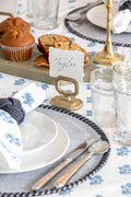 Place Card Napkin Ring in Brass