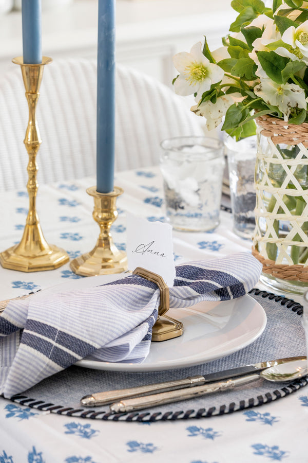 Place Card Napkin Ring in Brass