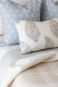 Hannah Floral Pillow in Light Blue