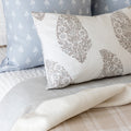 Hannah Floral Pillow in Light Blue