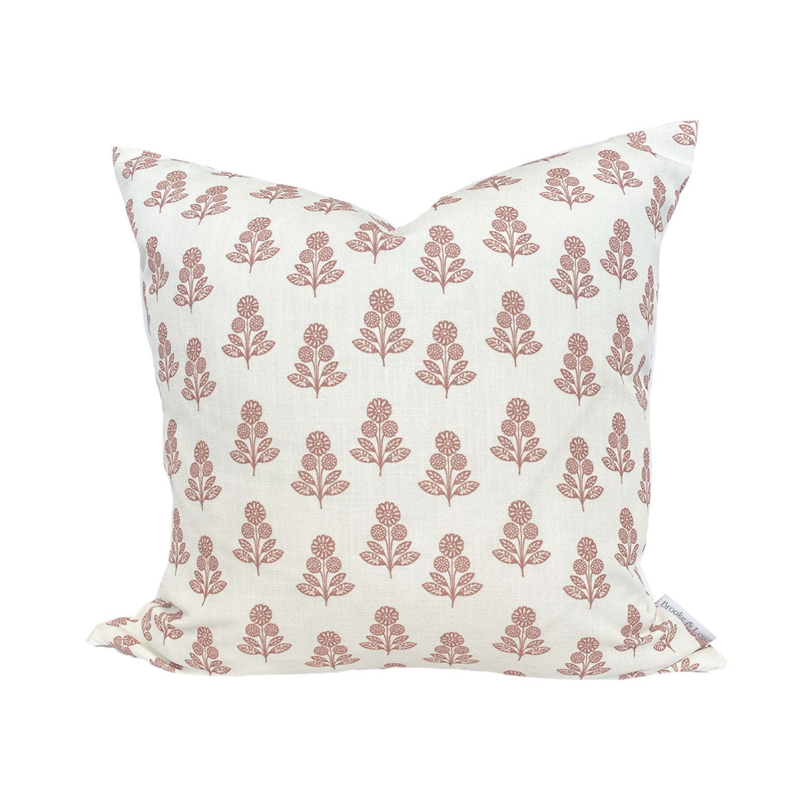 Stella Floral Pillow in Rose