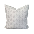 Stella Floral Pillow in Stone Grey
