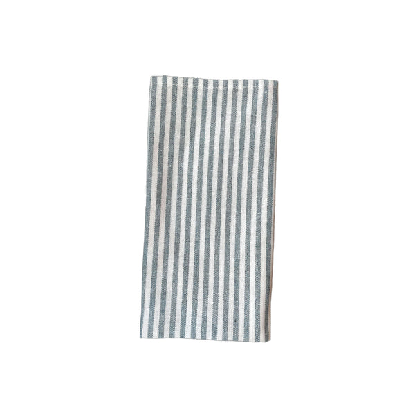 Striped Slate Blue Napkin, Set of 4