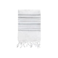 Striped Hand Towel in Soft Grey