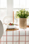 Linden Plaid in Rose Tablecloth