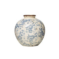 Transferware Style Terracotta Vase