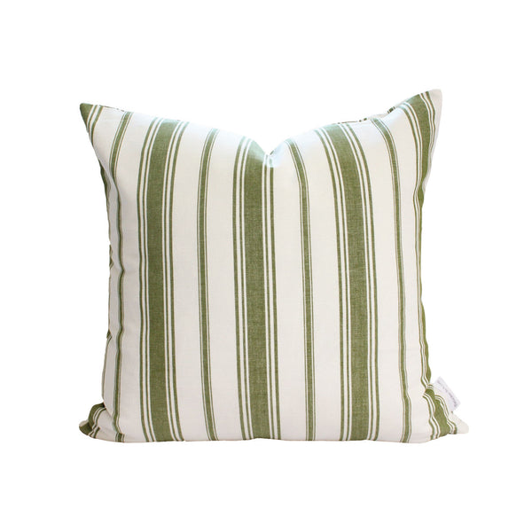 Wentworth Stripe Pillow in Olive