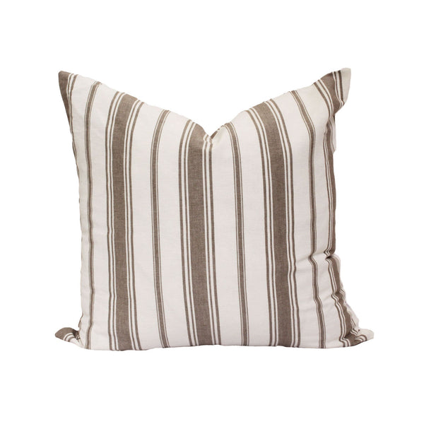 Wentworth Stripe Pillow in Warm Grey