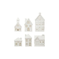 White Ceramic House Set