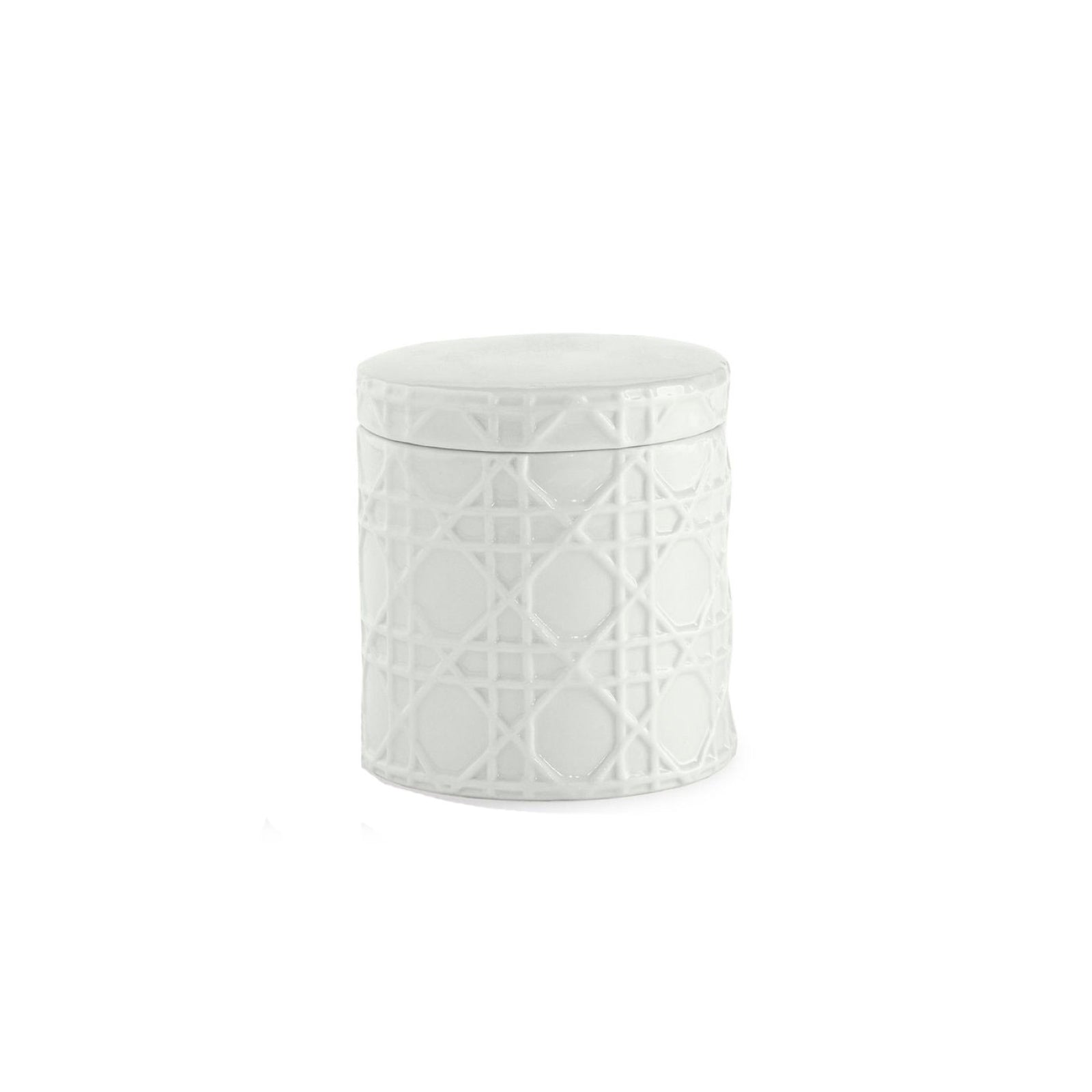 Woven White Cotton Jar