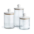 Glass Canisters With White Lids