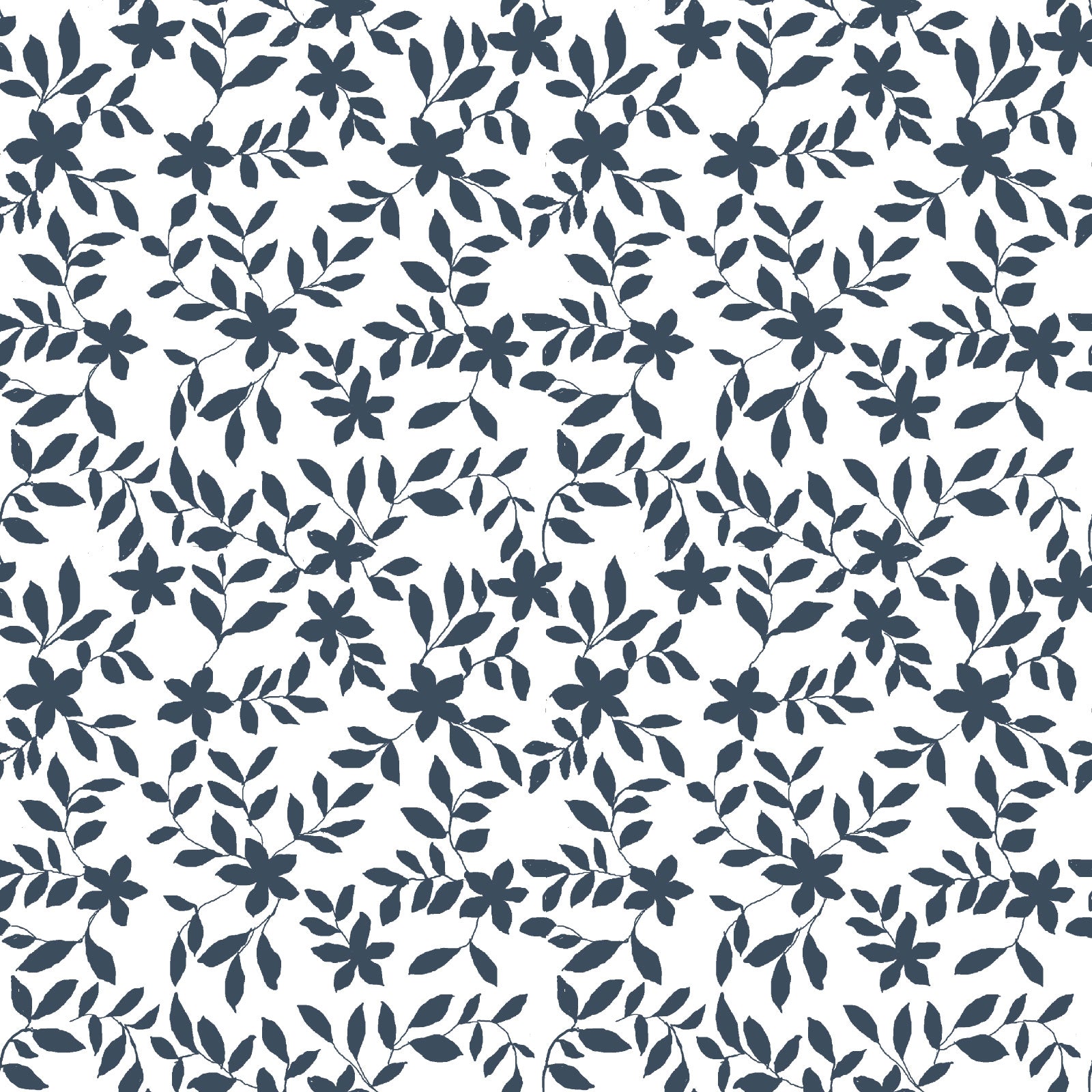 Jo Floral Fabric in Navy