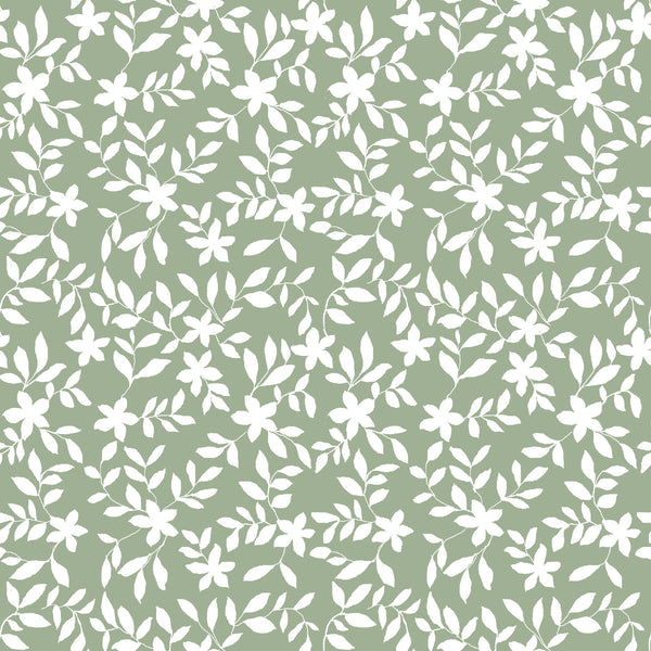 Jo Floral Fabric in Sage