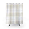 Linden Plaid Shower Curtain in Natural