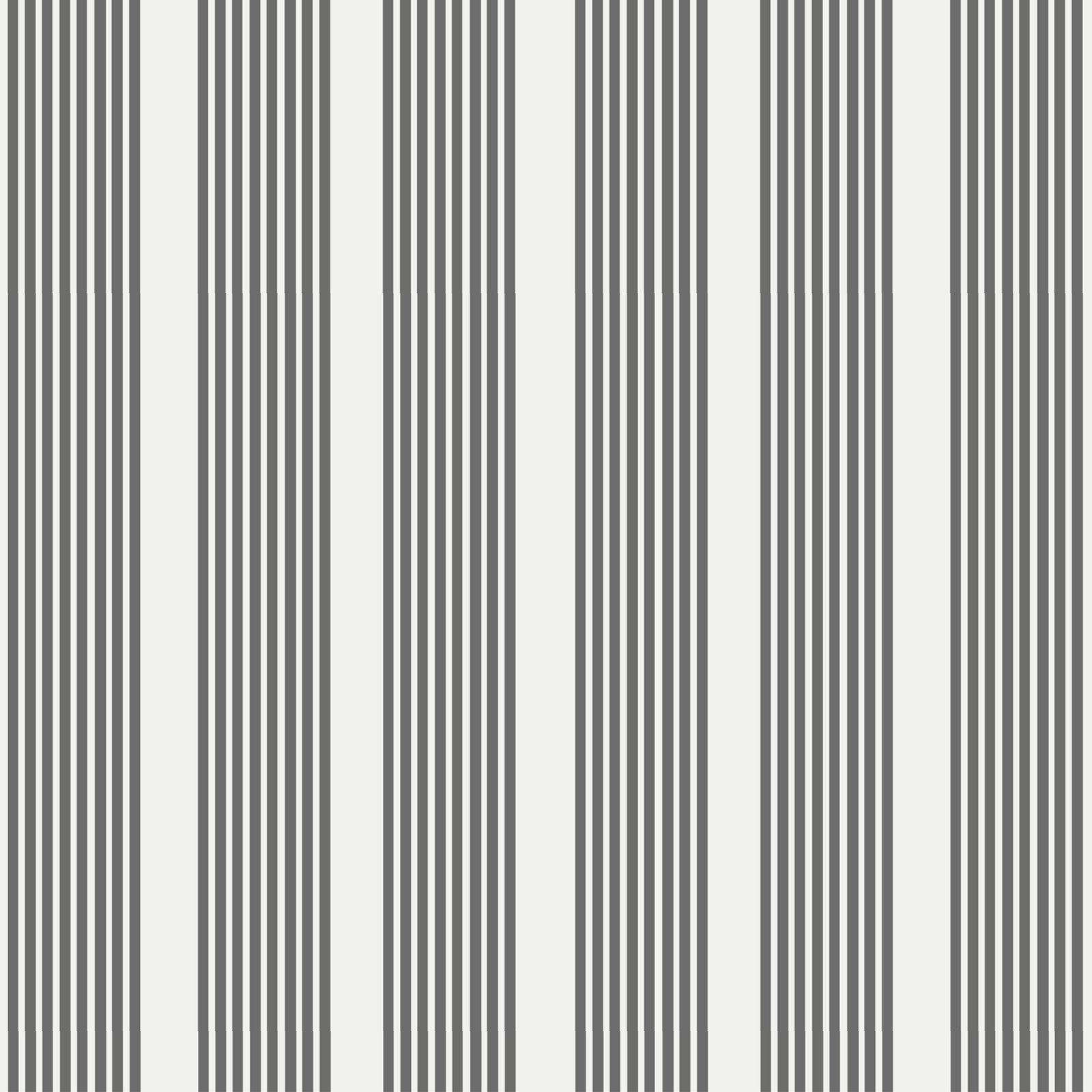 Oscar Stripe Fabric in Charcoal