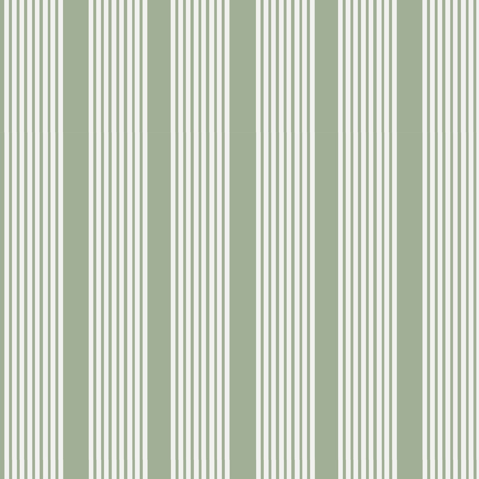 Oscar Stripe Fabric in Sage